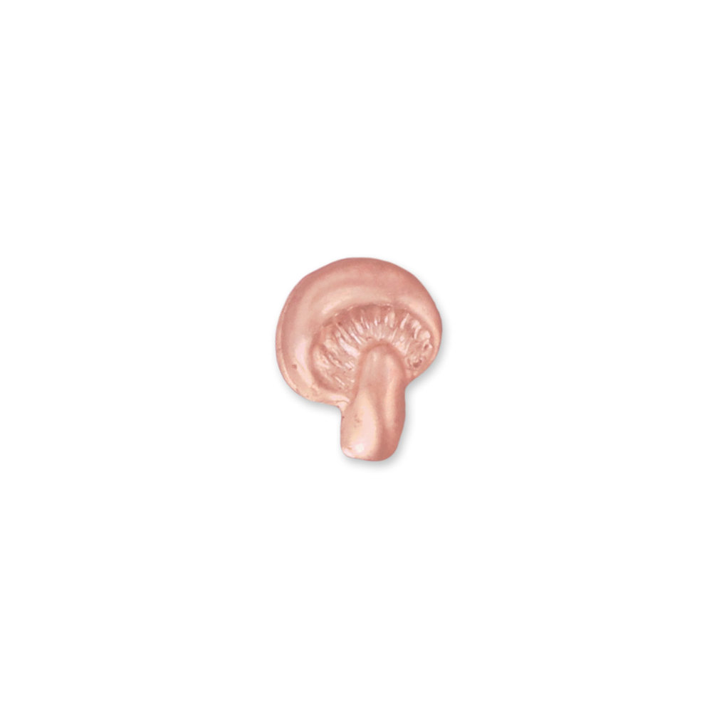 Charms & Solderable Accents Copper Mushroom Solderable Accent, 6.5mm (.26") x 5.1mm (.2"), 24g - Pack of 5
